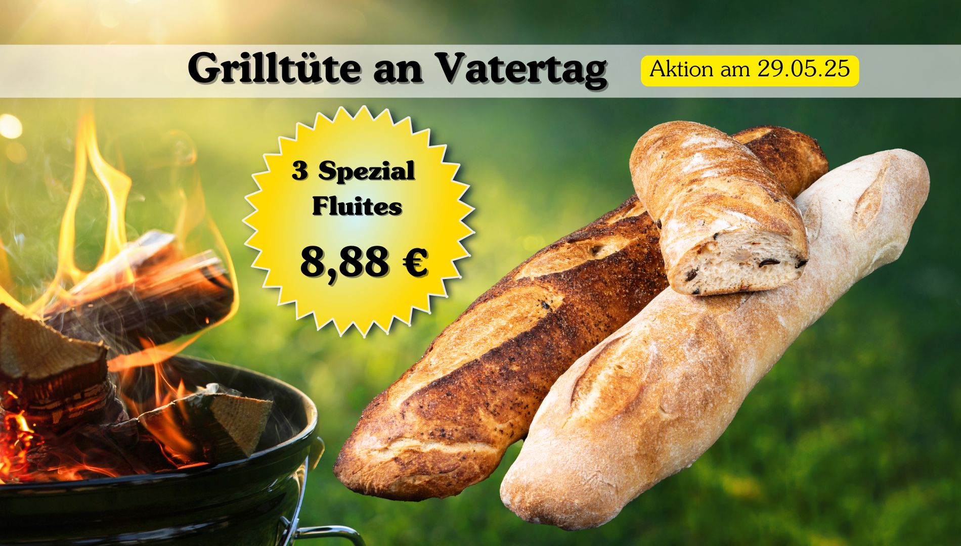 Die Grilltüte zum Vatertag: Drei Fluites, ein Genuss!